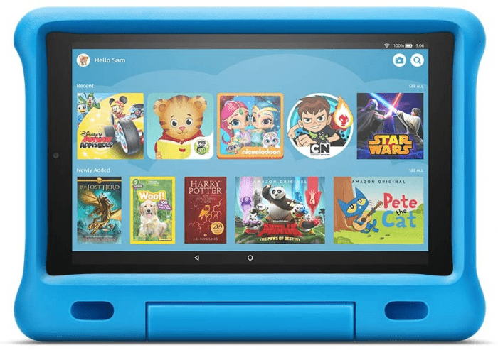 Picture 1 of the Amazon Fire HD 10 Kids Edition 2019.