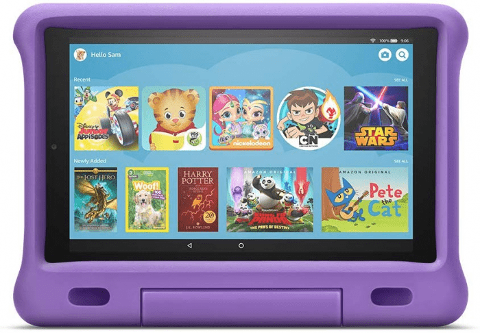 Picture 2 of the Amazon Fire HD 10 Kids Edition 2019.