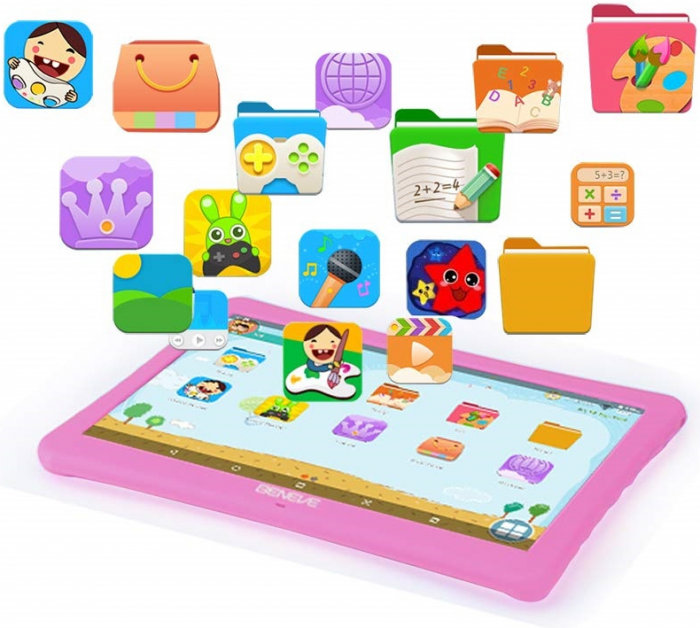 Picture 1 of the BENEVE 10-inch Kids Tablet.
