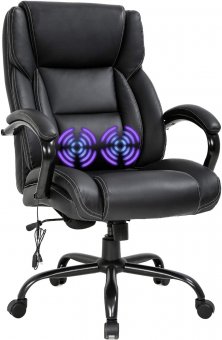 BestOffice Big And Tall Office Chair With Lumbar Massage