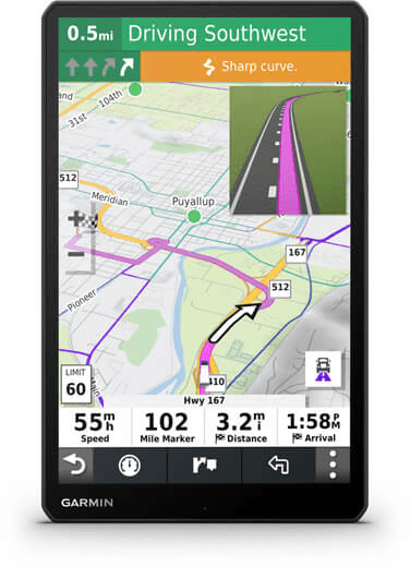 Picture 1 of the Garmin dezl OTR1000.