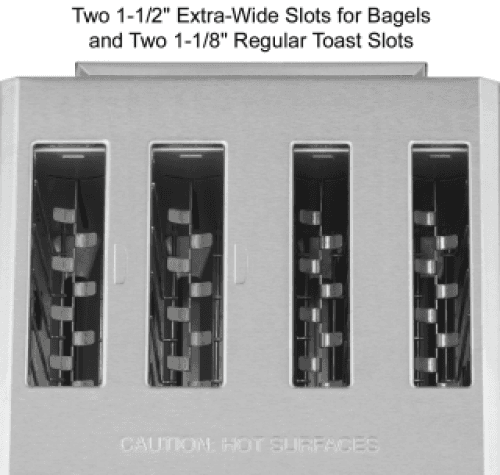 Picture 2 of the Waring Commercial Heavy-Duty 4-Slot Combination Bread and Bagel.